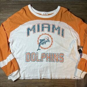 Miami Dolphins Women's Shirt Cropped Long Sleeve NWT